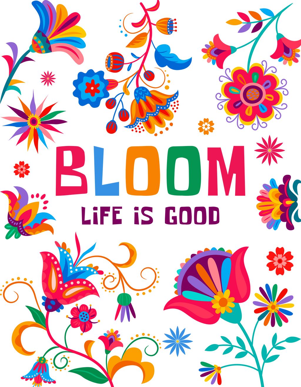 Unisex Raglan T-Shirt - Bloom Life is good