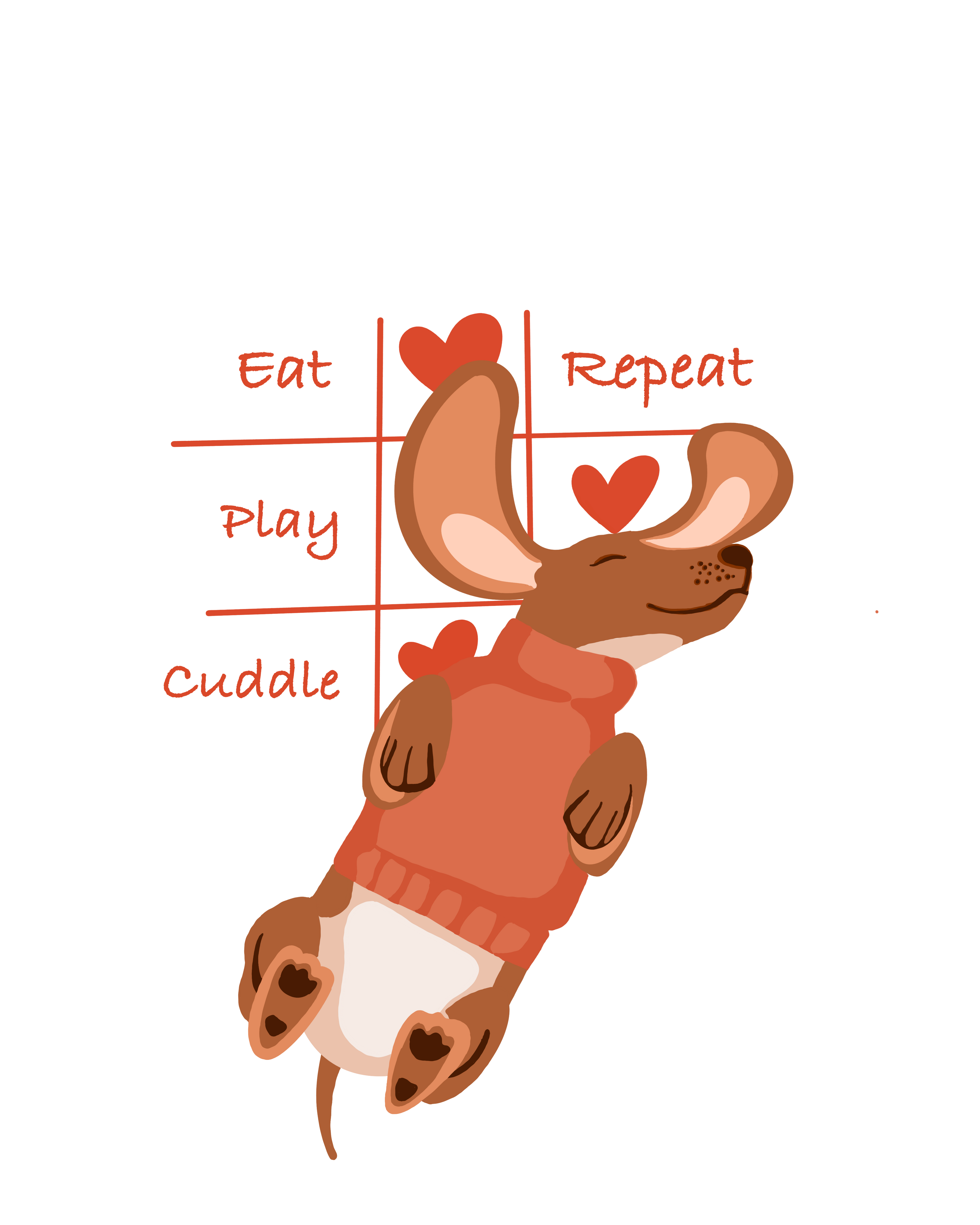 'Eat Play Cuddle repeat' T-Shirt