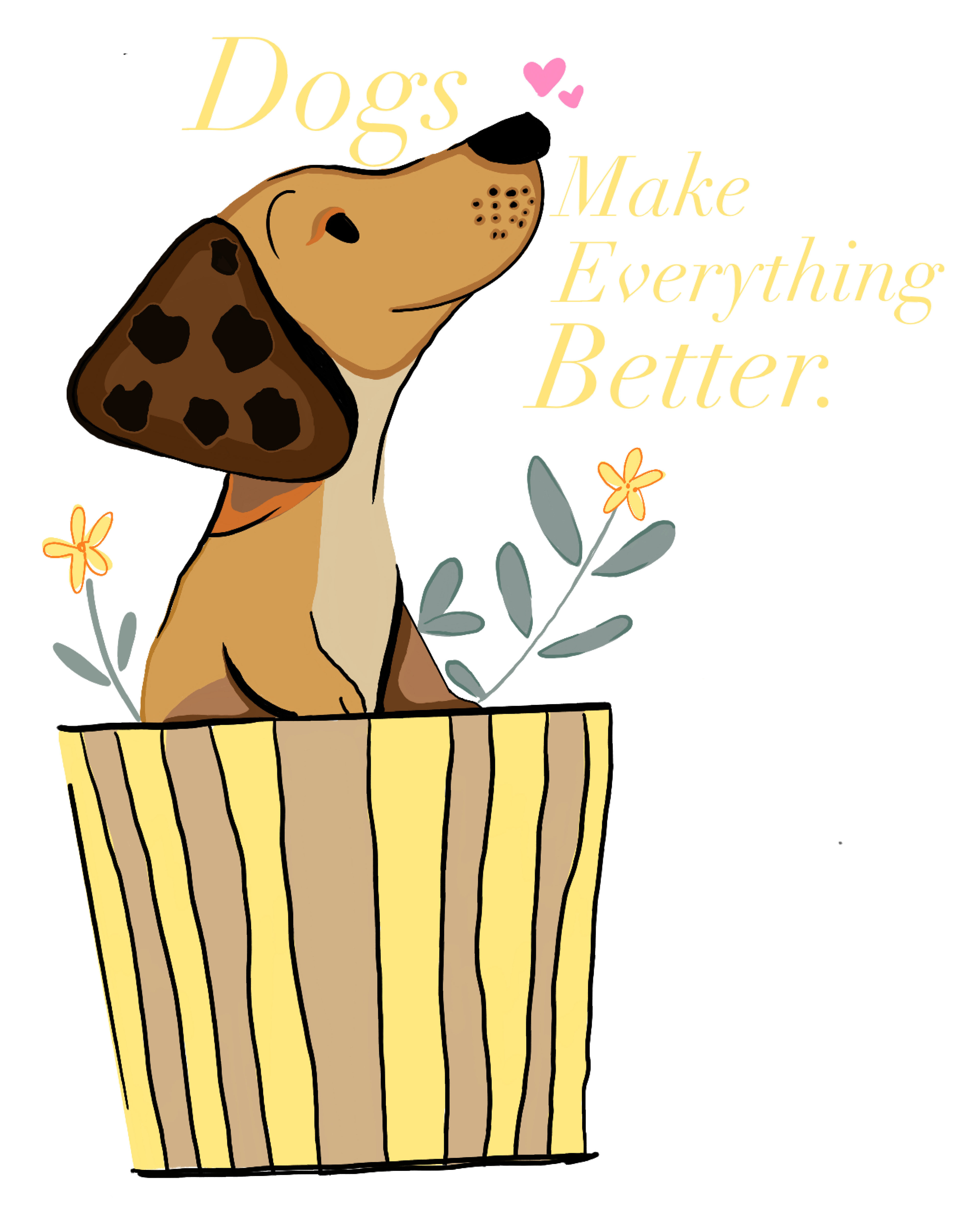 'Dogs make everything better' T-Shirt