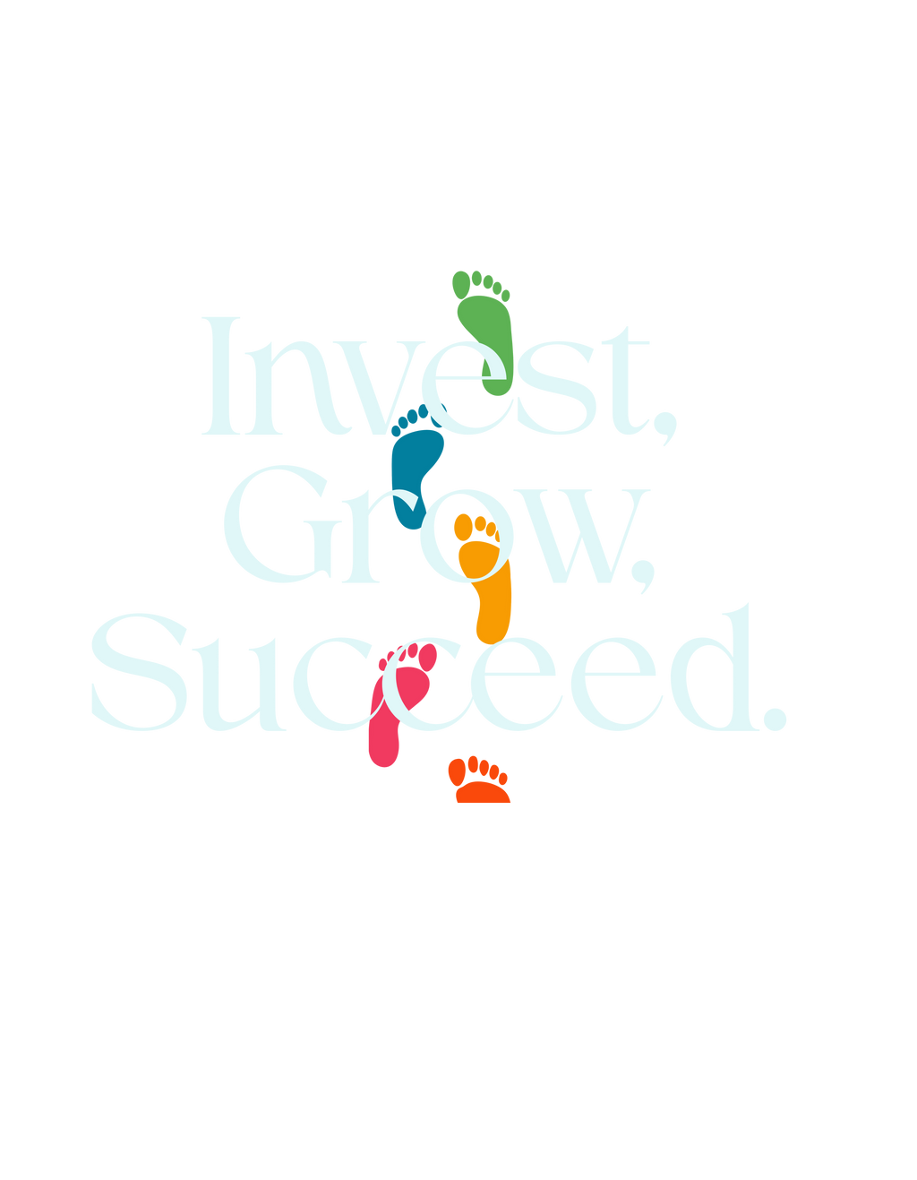 Unisex 'Invest, grow, succeed' T-Shirt