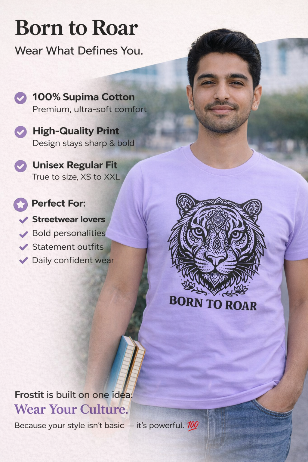 Born To Roar Tiger Graphic T-Shirt