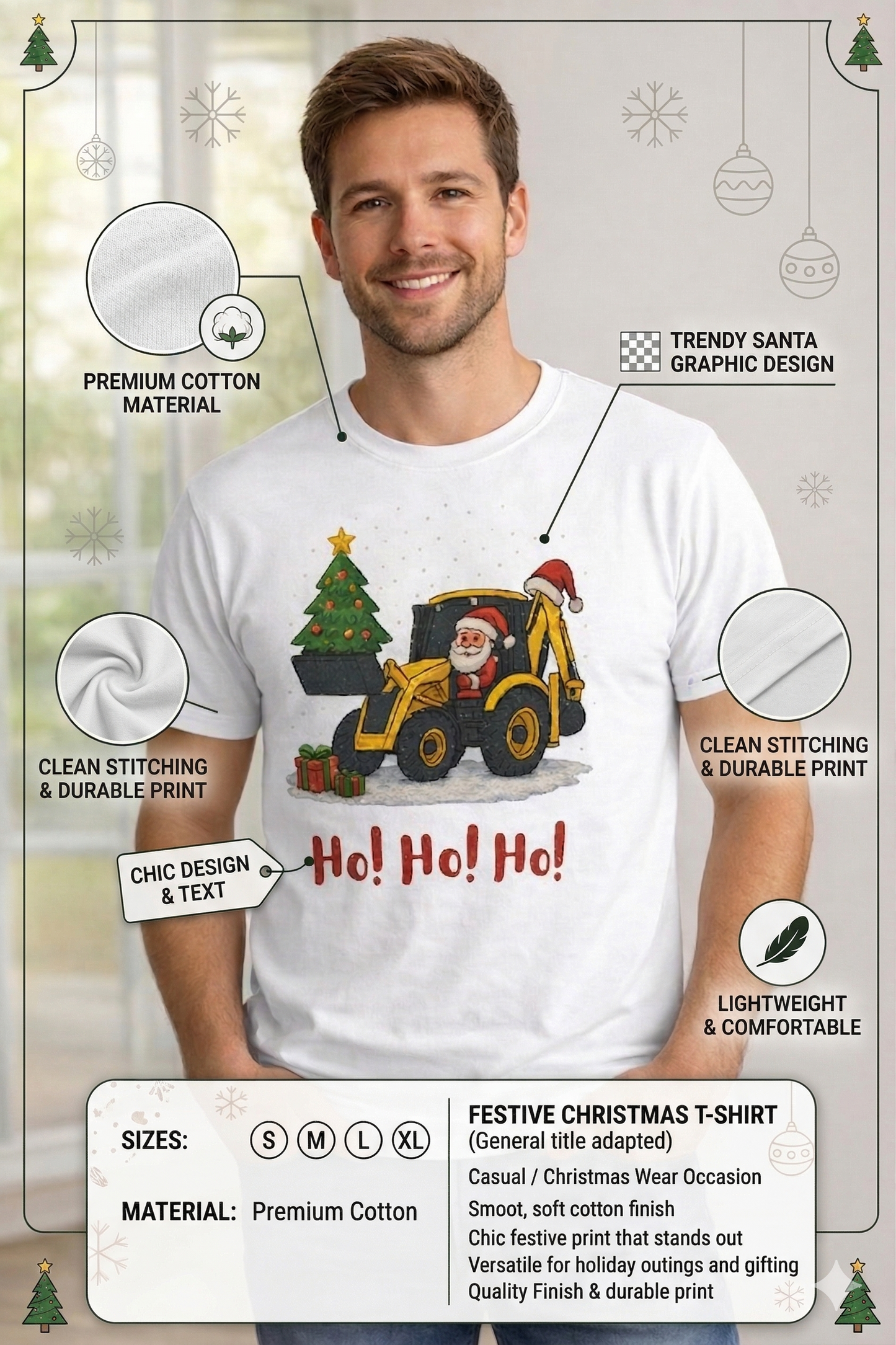 Unisex Christmas Crew Neck T-Shirt