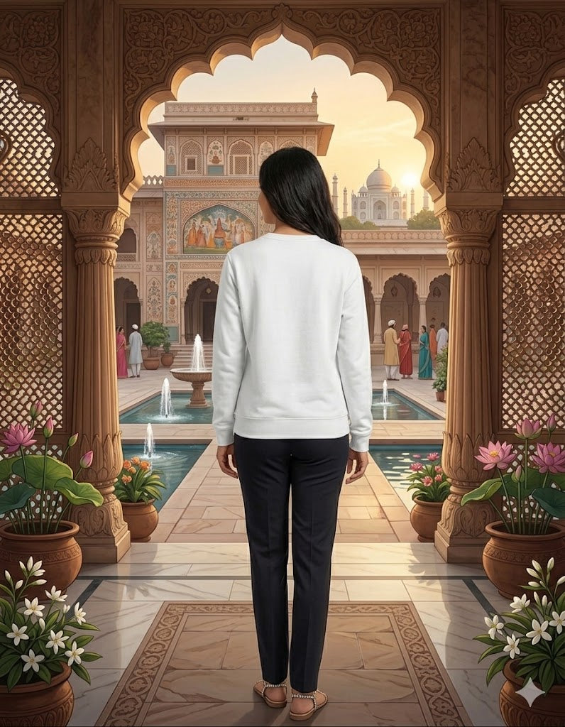 Desi Girl Elegant Ethnic Art Sweatshirt