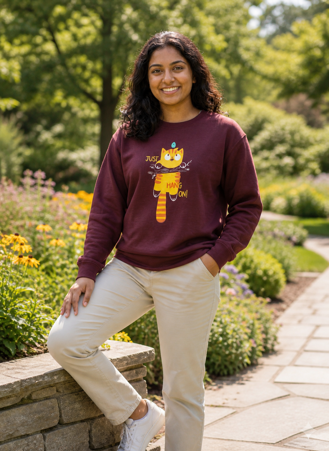 The 'Just Hang On' Kitty Sweatshirt