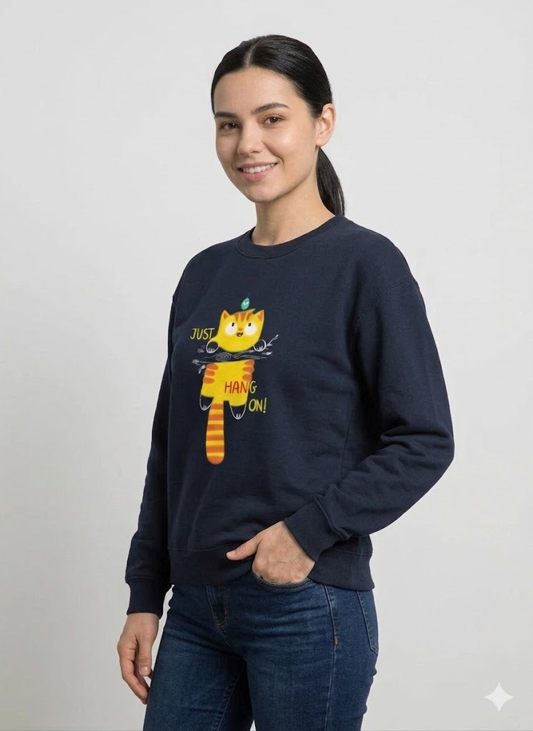 The 'Just Hang On' Kitty Sweatshirt