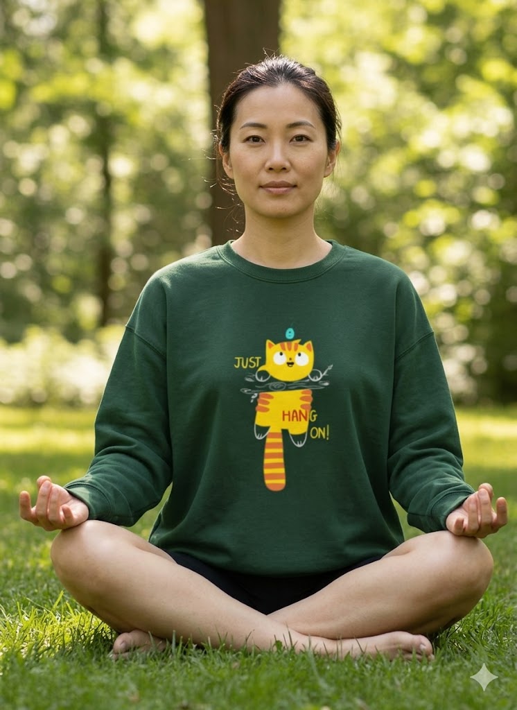 The 'Just Hang On' Kitty Sweatshirt