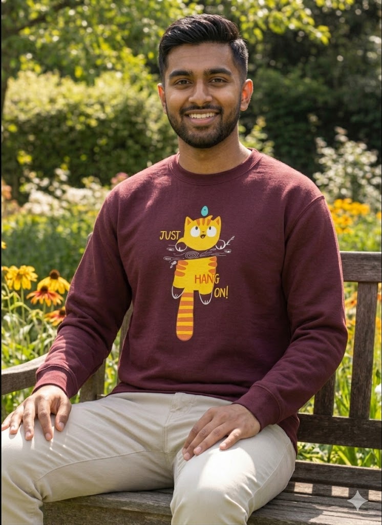 The 'Just Hang On' Kitty Sweatshirt