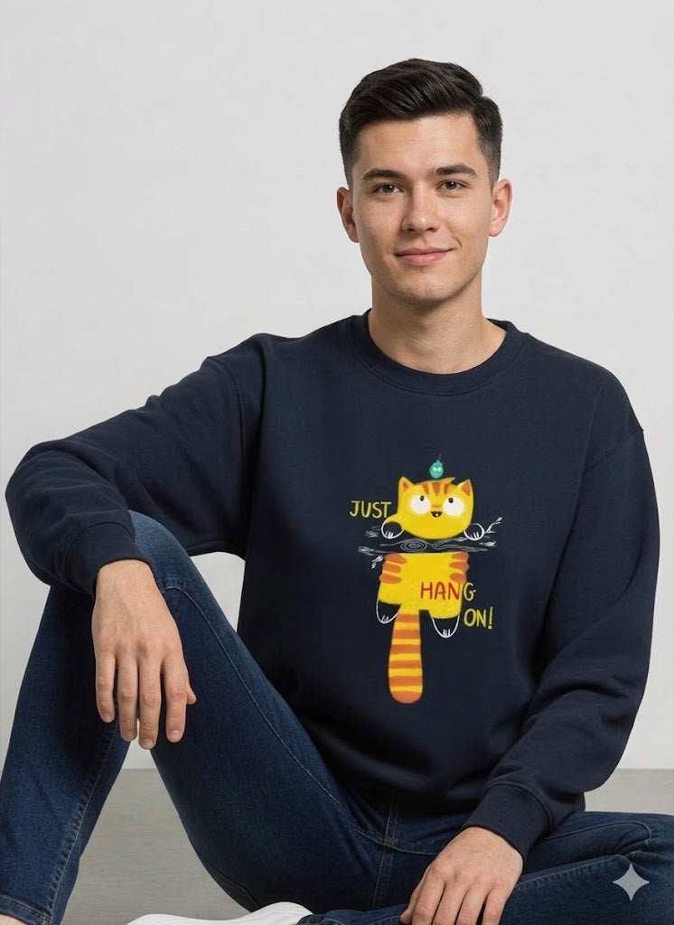 The 'Just Hang On' Kitty Sweatshirt