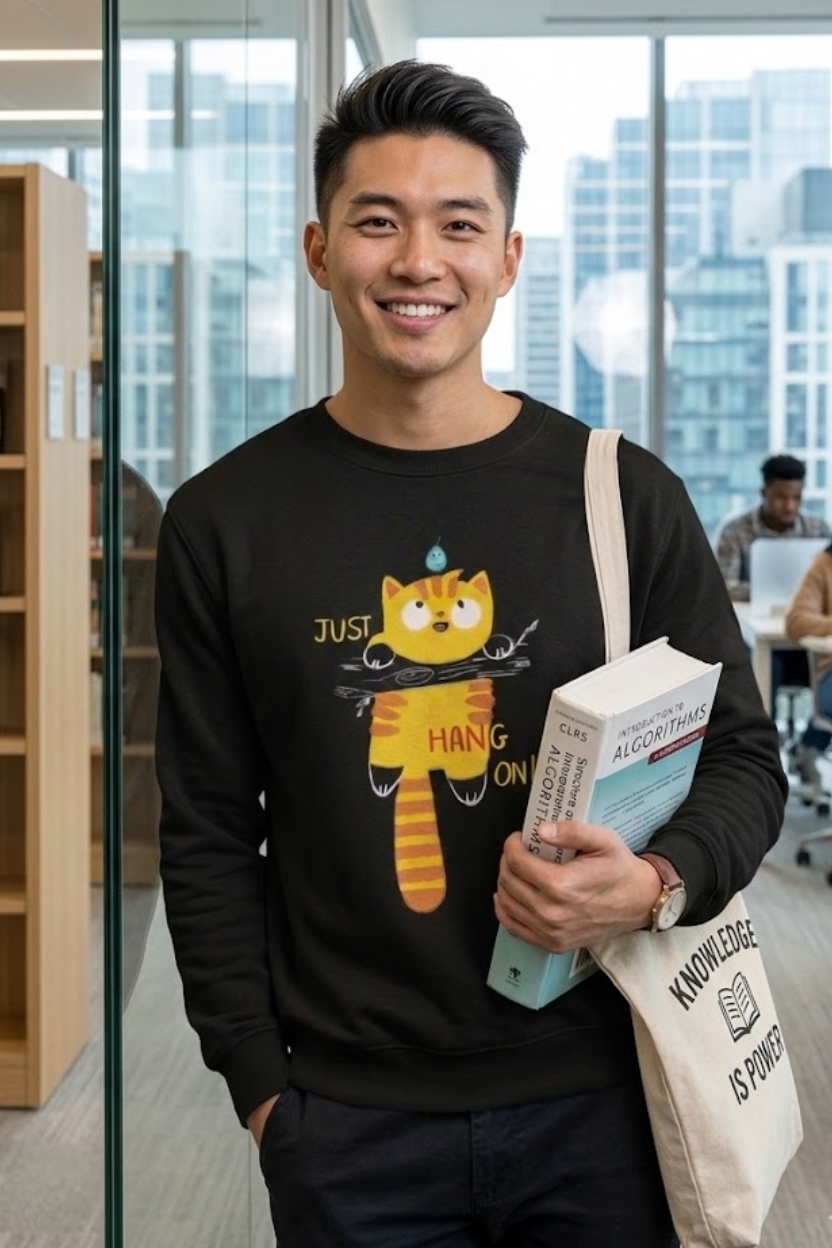 The 'Just Hang On' Kitty Sweatshirt