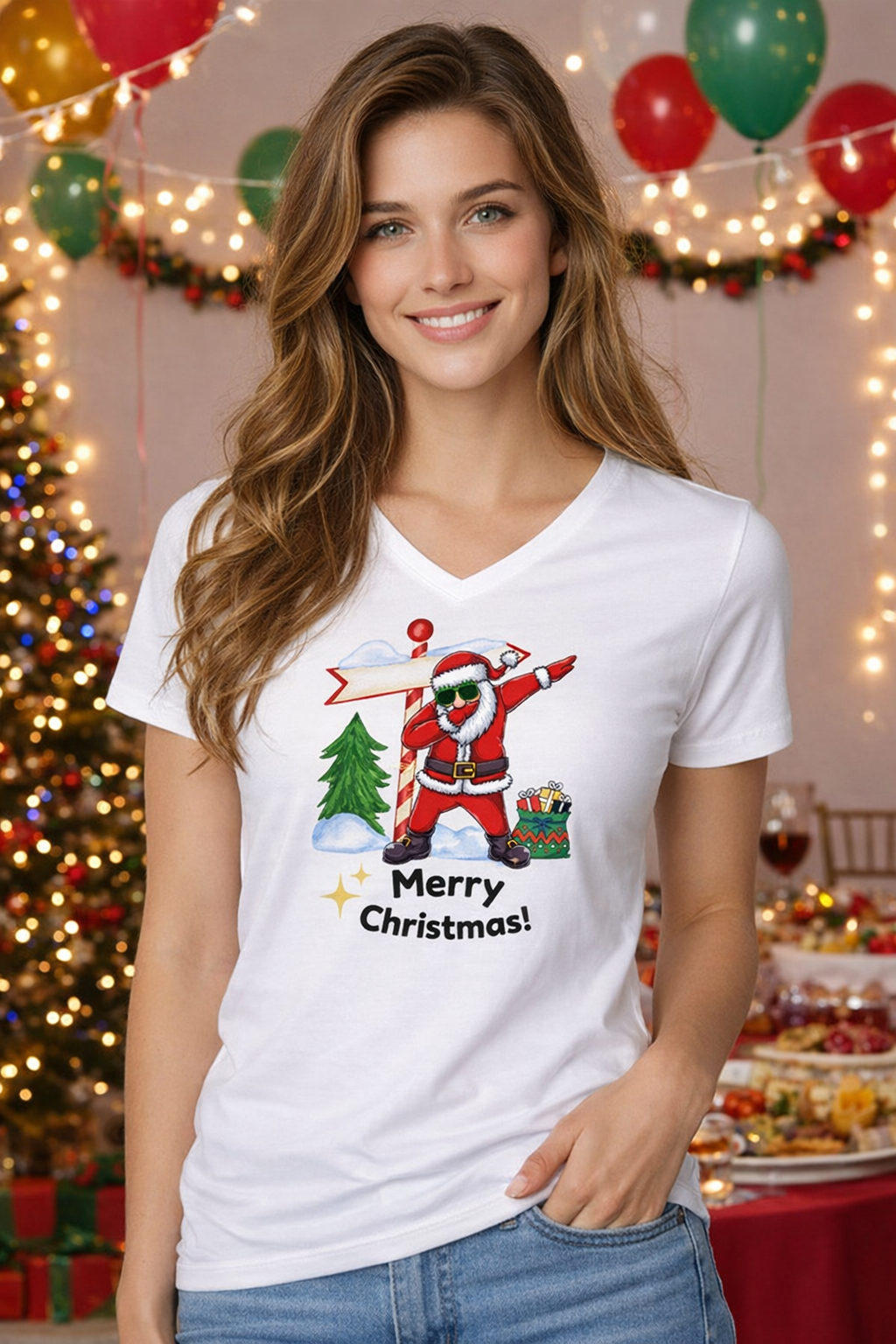 Premium Christmas Printed T-Shirt – Festive Edition